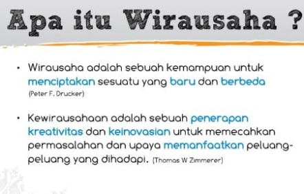 Apa itu Wirausaha - DUNIA PENDIDIKAN