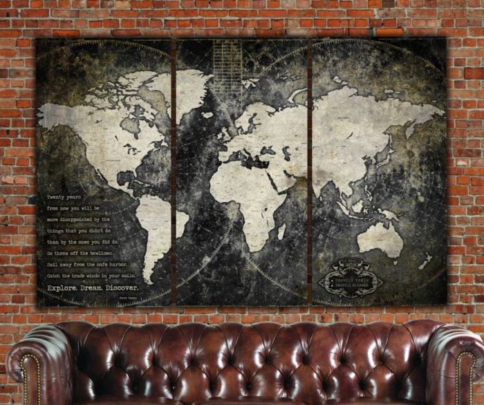 Industrial Wall Art for Living Room Design