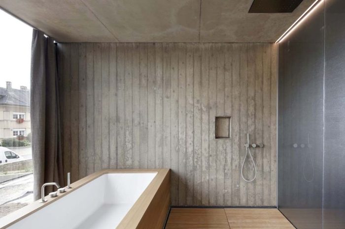 Concrete house bathroom design wall modern contemporary designs ideas saved digsdigs
