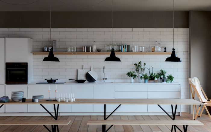 Open shelving Scandinavian kitchen ideas