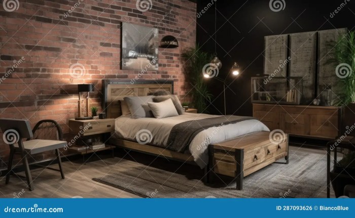 Rustic industrial bedroom decor ideas