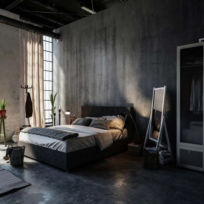 Rustic industrial bedroom decor ideas