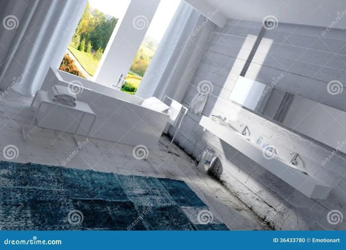 Unfinished Bathroom with Concrete Walls A Design Guide