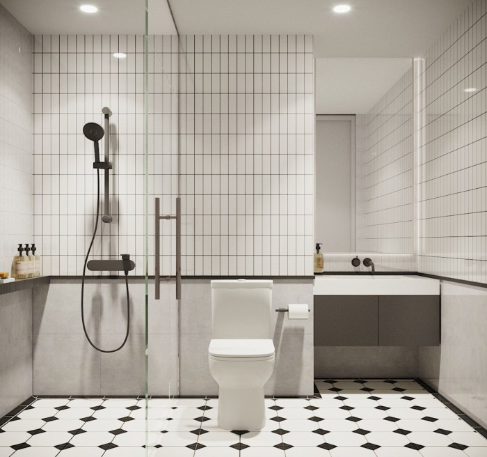 Neutral Color Scandinavian Bathroom Design