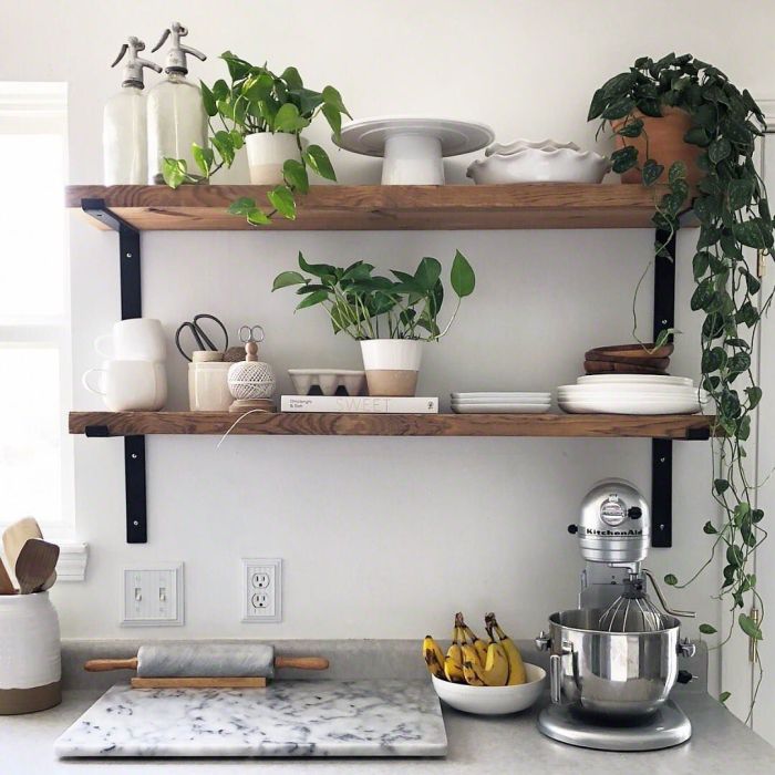 Open shelving Scandinavian kitchen ideas
