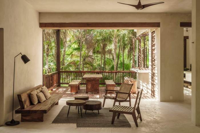 Tropical industrial interior